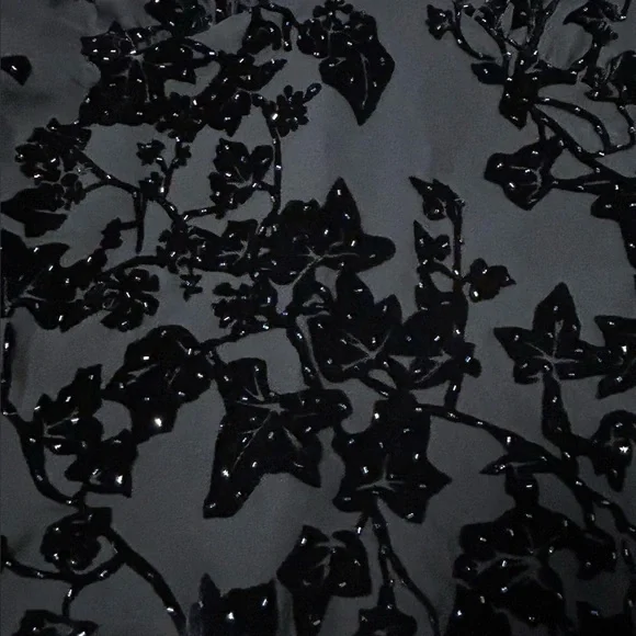 Adrianna Papell Black Beaded Top Whimsy Y2K Goth Witchy - Picture 6 of 11